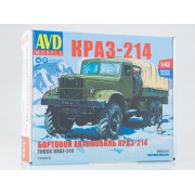 1343AVD AVD models Сборная модель КРАЗ-214 бортовой с тентом, 1/43