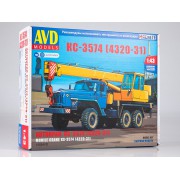 1453AVD AVD models Сборная модель Автокран КС-3574 (4320-31), 1/43