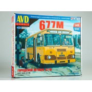 4028AVD AVD models Сборная модель Городской автобус ЛИАЗ-677М, 1/43