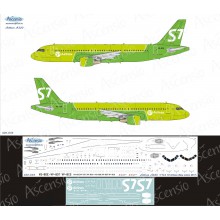 320-033 Ascensio Декаль на Airbus A320 S7 Airlines new colors 2017, 1/144