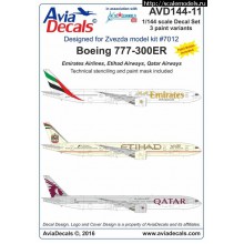 AVD144-11 AviaDecals Декаль на Boing 777-300ER, 1/144