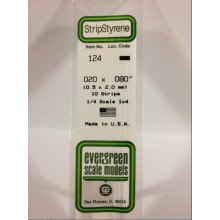 124 Evergreen Полоска пластиковая 0,5х2,0 мм 10 шт