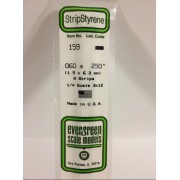 159 Evergreen Полоска пластиковая 1,5х6,3 мм 8 шт