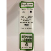 199 Evergreen Полоска пластиковая 6,3х6,3 мм 3 шт