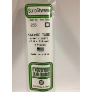255 Evergreen Квадратная пластиковая трубка 7,9 мм 2 шт/уп