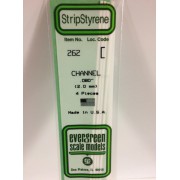 262 Evergreen Швеллер пластиковый 2х1 мм, 4 шт/уп