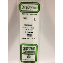 268 Evergreen Швеллер пластиковый 7,9х2,4 мм, 3 шт/уп