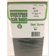9513 Evergreen Черный пластик 0,5 мм, 3 листа 15х30 см