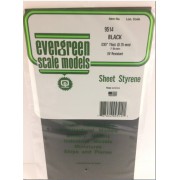 9514 Evergreen Черный пластик 0,75 мм, 2 листа 15х30 см