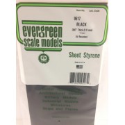 9517 Evergreen Черный пластик 2,0 мм, 1 лист 15х30 см
