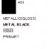 H28 Mr.Hobby Metal Black (Черный металлический) акрил, глянцевая 10 мл