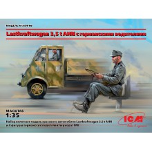 35418 ICM Lastkraftwagen 3,5 t AHN с германскими водителями, 1/35