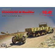 35803 ICM V3000S/SS M Maultier германский грузовой автомобиль с пушкой 7,62 см Pak 36 (r ), 1/35