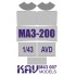 KAV M43 007 KAV-models Окрасочная маска на остекление МАЗ-200 (AVD), 1/43