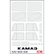 KAV M35 008 KAV-models Окрасочная маска на остекление Камаз 4310 (ICM) 35001, 1/35