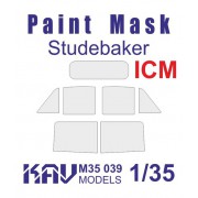 KAV M35 039 KAV-models Окрасочная маска на остекление Studebaker (ICM, Моделист), 1/35
