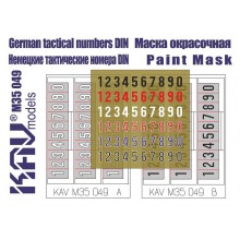 KAV M35 049 KAV-models Трафарет Немецкие тактические номера стандарт 1944г, 1/35