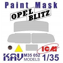 KAV M35 052 KAV-models Окрасочная маска на остекление Opel Blitz (ICM), 1/35