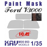 KAV M35 053 KAV-models Окрасочная маска на остекление Ford 3000S Series (ICM), 1/35