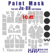 KAV M48 009 KAV-models Окрасочная маска для всех модификаций Ju-88 производства ICM, 1/48