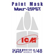 KAV M48 020 KAV-models Окрасочная маска на остекление МиГ-25РБТ (ICM), 1/48