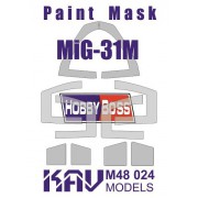 KAV M48 024 KAV-models Окрасочная маска для МиГ-31М (Hobby Boss), 1/48