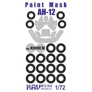 KAV M72 022 KAV-models Окрасочная маска для Ан-12 (Roden), 1/72