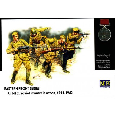 MB3523 Master Box Фигуры Серия Восточный Фронт Набор 2 Советская пехота в действии 1941-1942 1/35