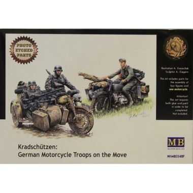 MB3548 Master Box Фигуры Немецкие мотоциклисты на марше, 1/35