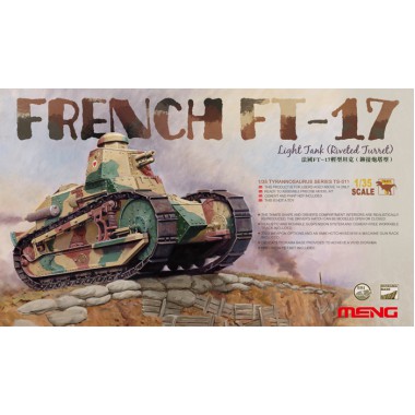 TS-011 MENG French FT-17 Light Tank (Riveted Turret), 1/35