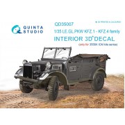 QD35007 QUINTA STUDIO 3D Декаль интерьера кабины для KFZ 1-4 (для модели ICM) 1/35