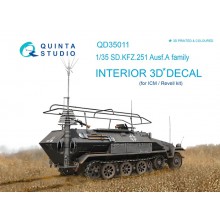 QD35011 QUINTA STUDIO 3D Декаль интерьера кабины для KFZ 251 Ausf.A (для модели ICM) 1/35