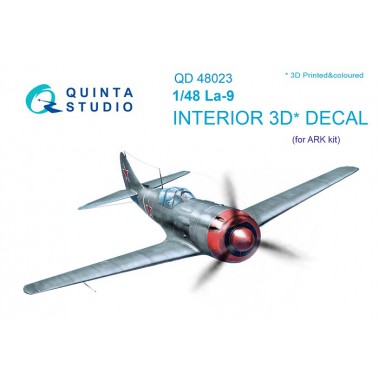 QD48023 QUINTA STUDIO 3D Декаль интерьера кабины Ла-9 (для модели ARK) 1/48
