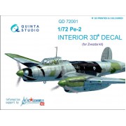 QD72001 QUINTA STUDIO 3D Декаль интерьера кабины Пе-2 (для модели Звезда 7283) 1/72