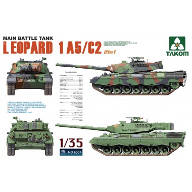 2004 TAKOM Main Battle Tank Leopard 1 A5/C2 (2 in 1), 1/35