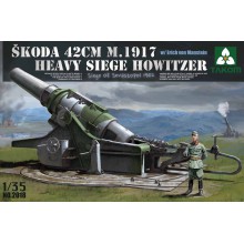 2018 TAKOM Skoda 42cm M.1917 Heavy Siege Howitzer with Erich von Manstein, 1/35