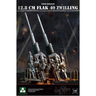 2023 TAKOM German 12,8 cm FLAK 40 Zwilling WWII, 1/35