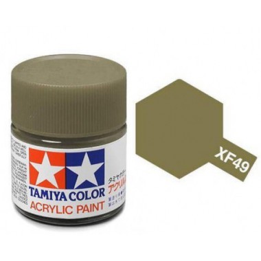 81749 Tamiya краска XF-49 Khaki (хаки) акрил матовая 10 мл