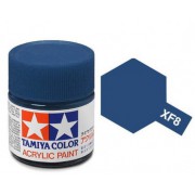 81708 Tamiya краска XF-8 Flat Blue (Синяя матовая) акрил, 10 мл