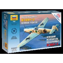 7302 Звезда Немецкий истребитель Мессершмитт Bf 109 F-2, 1/72
